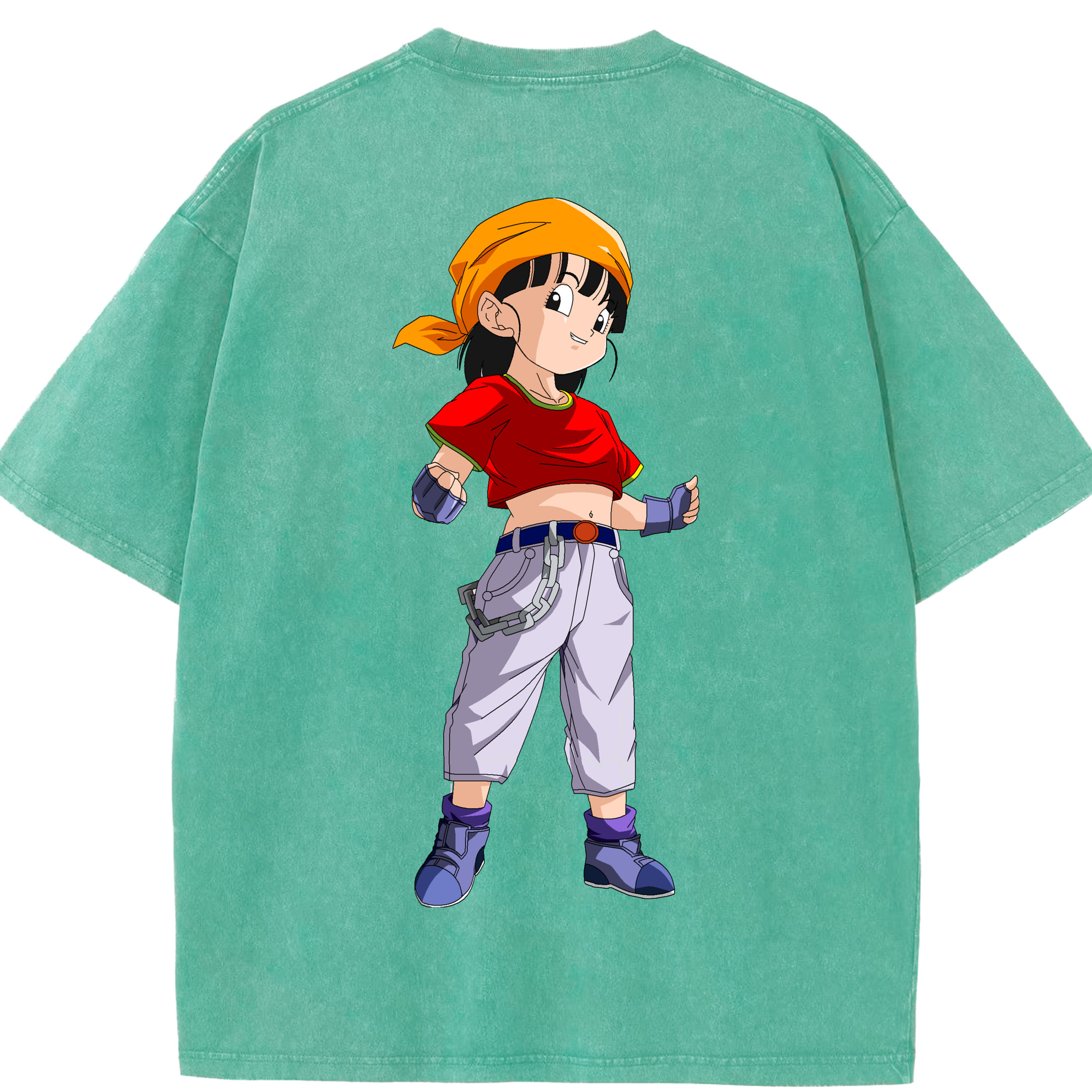 （画像用） ドラゴンボール パン DRAGON BALL Pan 綿100% ヴィンテージ風 半袖Tシャツ（背面プリント）